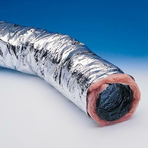 Fantech FIDT6 Fiberglass Insulated Silver Flex Duct