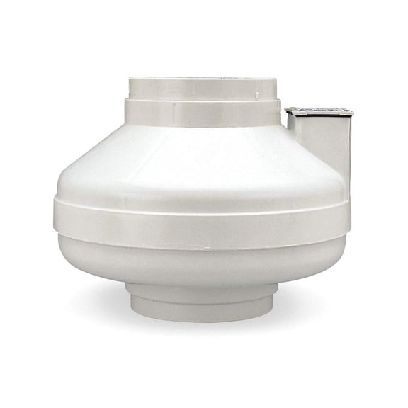 Fantech FR 100 Inline Centrifugal Duct Fan, Molded Housing, 4"