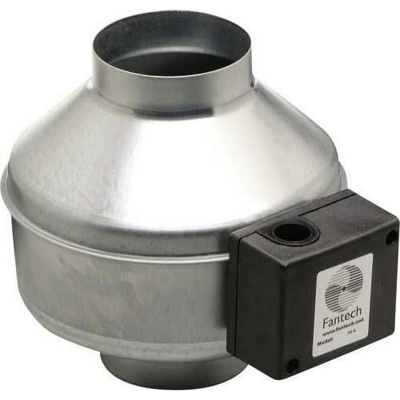 Fantech Steel 13"D,15.1"H,8"W Inline Duct Fan 56208