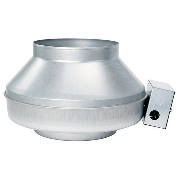 Fantech Steel 13"D,15.3"H,8"W Inline Duct Fan 56001