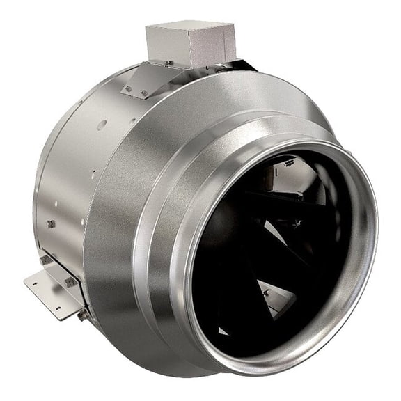 Fantech Steel 22"D,23.8"H,22.1"W Inline Duct Fan 498345