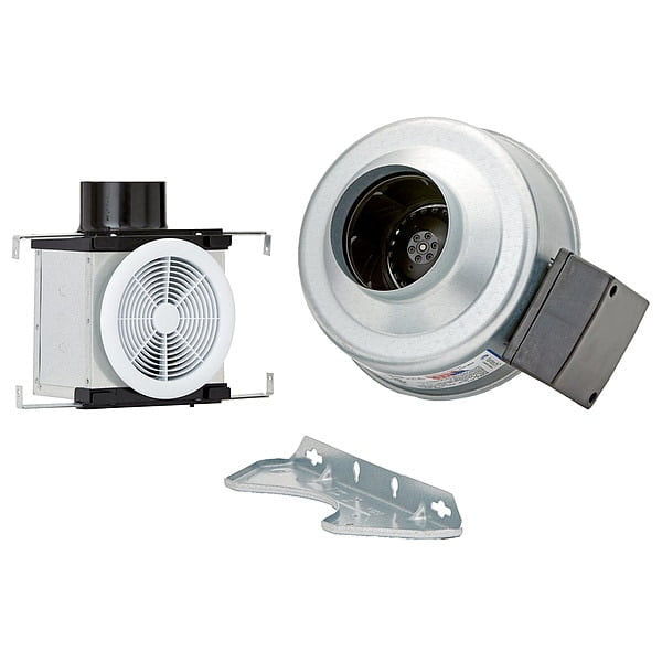 Fantech 110 CFM White and Steel Inline Ceiling Mount Fan