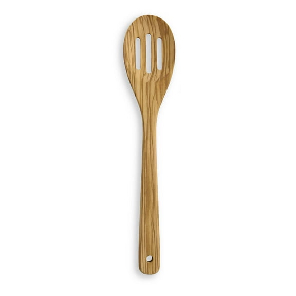 Fantes Italian Olivewood Slotted Cooking Spoon,