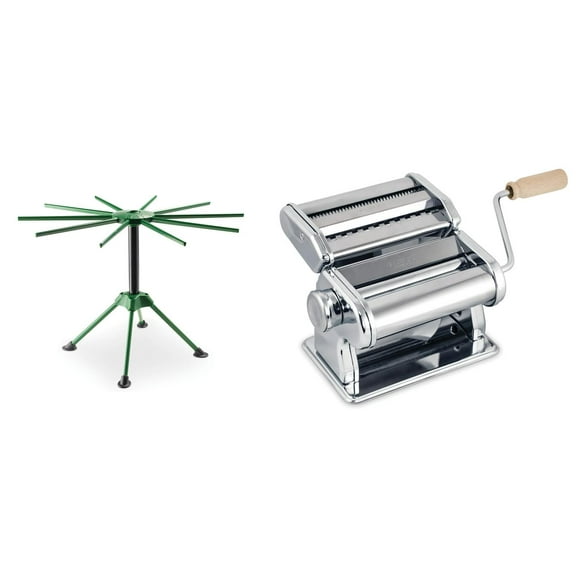 Fantes Pasta Machine and Collapsible Drying Rack Set, The Italian Market Original since 1906