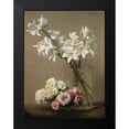 thumbnail image 1 of Fantin-Latour, Henri 19x24 Black Modern Framed Museum Art Print Titled - Lilies in a Vase, 1 of 4