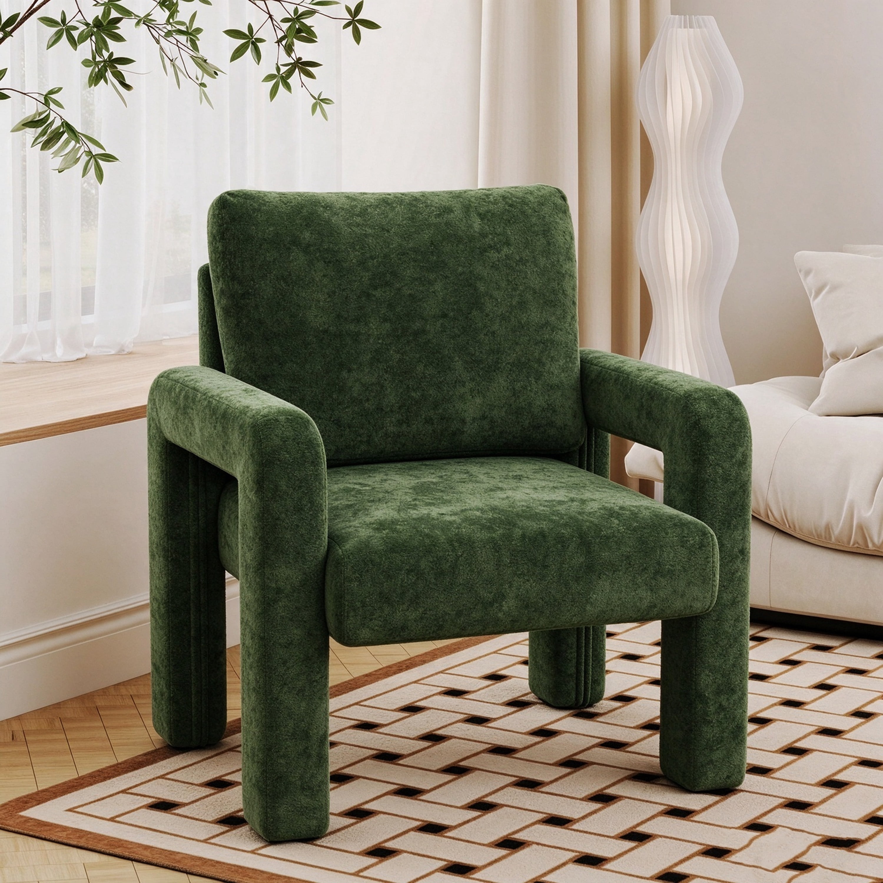 Fantizee Accent Chair, Velvet Sofa Chair, Comfy Reading Chair ...