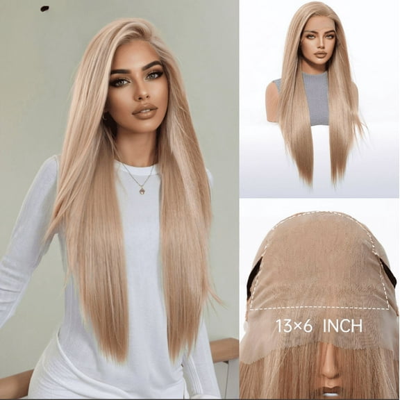 Fantly13*6 black lace wig for women, full-head cover, freely divisible seam, breathable mesh, fully hand-woven