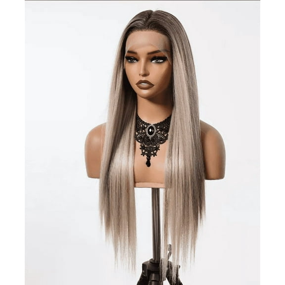 Fantly13*6 black lace wig for women, full-head cover, freely divisible seam, breathable mesh, fully hand-woven
