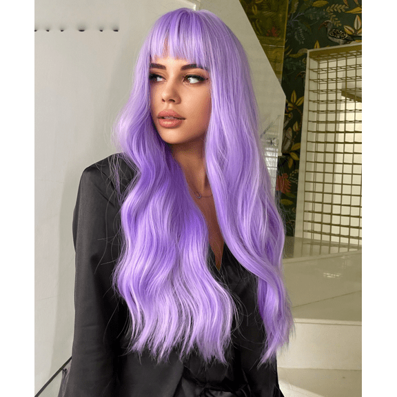 FantlyCosplay Halloween Christmas color scheme air bangs long curly hair natural fluffy wig full head wig