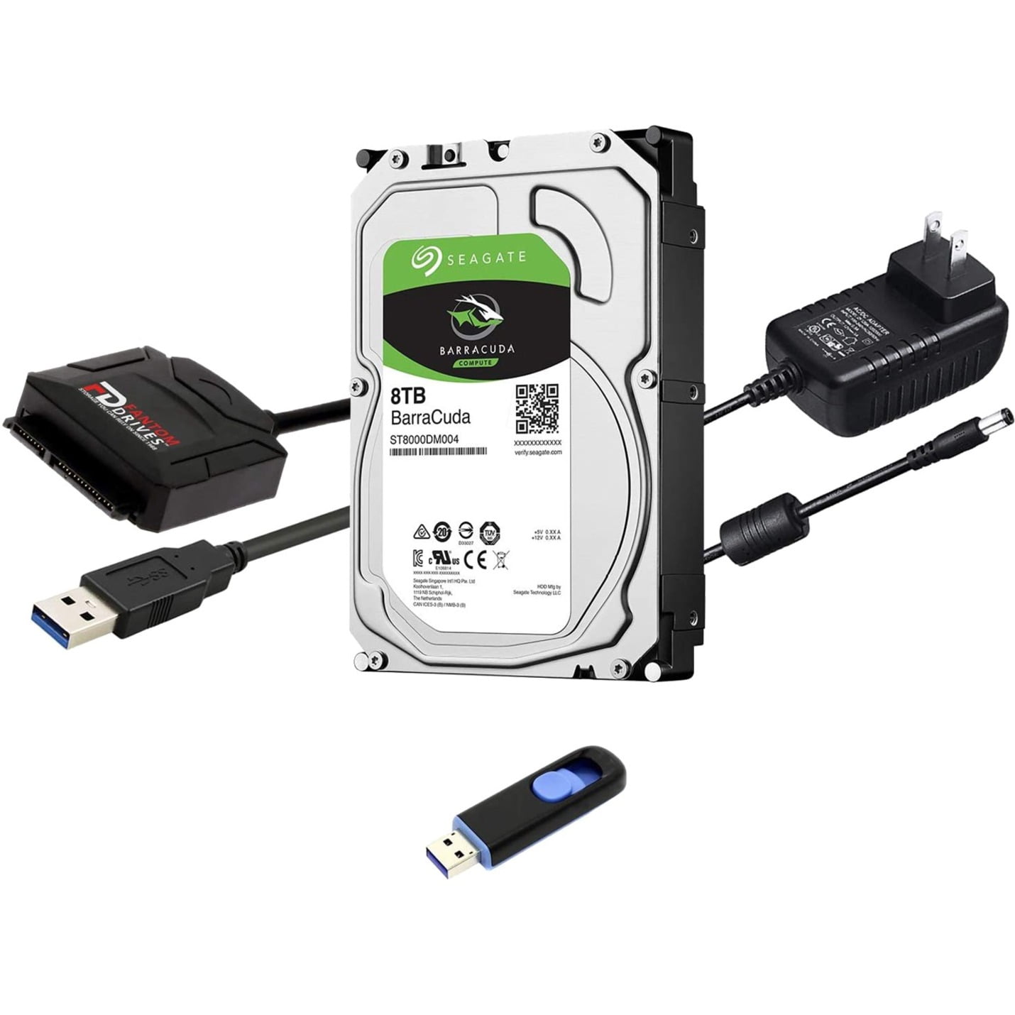 【にゃんさま用】ST8000DM004 x 2 管 : 9MD・PAQ Fantom Drives 8TB Hard Drive Upgrade Kit with Seagate