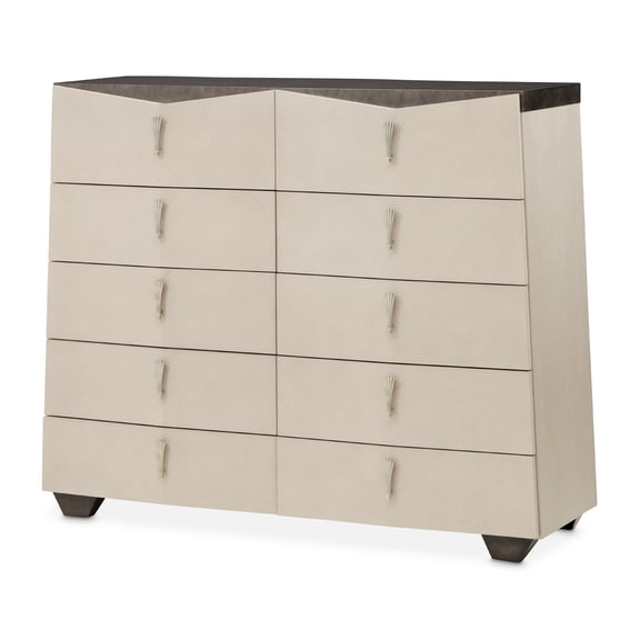 Fantosini 10-Drawer Mule Chest - Silver Mist