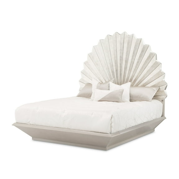 Fantosini King Fan Bed - Silver Leaf