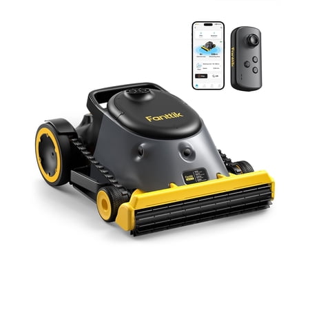 Fanttik Aero X Cordless Robotic Pool Cleaner – 4X Efficiency, 6H Runtime, Cleans Waterline, Walls & Floor,Up to 5382 Sq.Ft, APP & Remote Control