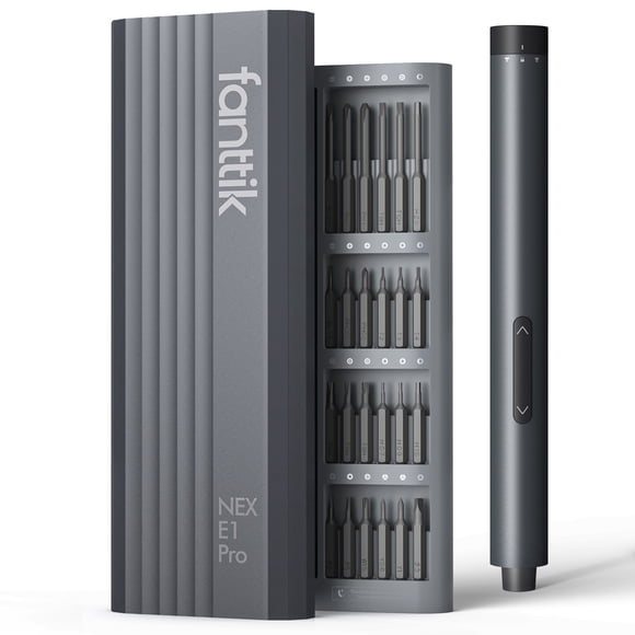 Fanttik E1 Pro 3.7V (Not led) Cordless Electric Screwdriver Kit, 3 N.m Torque with 24 Magnetic Bits, Quick-Charge Battery & Magnetic Holder - Ideal for Electronics Repair (Phones, Laptops, Watches)