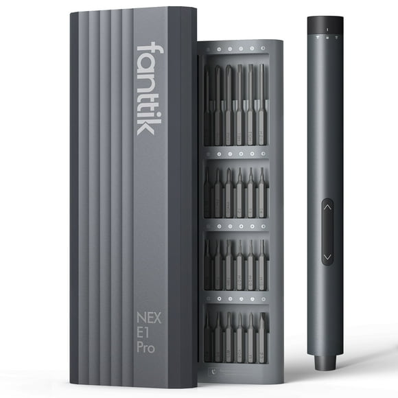 Fanttik E1 Pro 3.7V (Not led) Cordless Electric Screwdriver Kit, 3 N.m Torque with 24 Magnetic Bits, Quick-Charge Battery & Magnetic Holder - Ideal for Electronics Repair (Phones, Laptops, Watches)