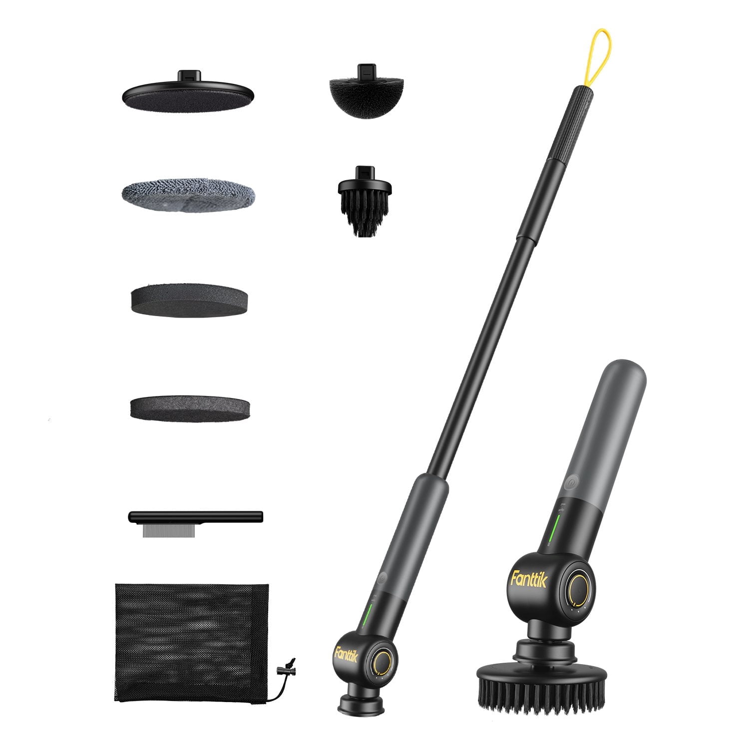 Fanttik Dual-Speed Electric Scrubber with 6 Brush Heads