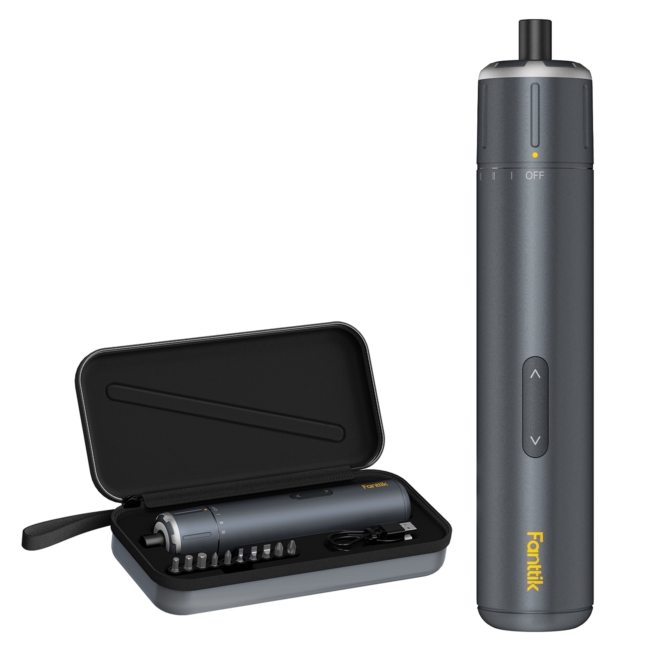 Fanttik S1 Ace 3.7V Cordless Screwdriver: 6 N.m Torque, LED Light, 1/4" Hex Chuck, EVA Bag. Ideal for Furniture, AC, Desktop Repairs.