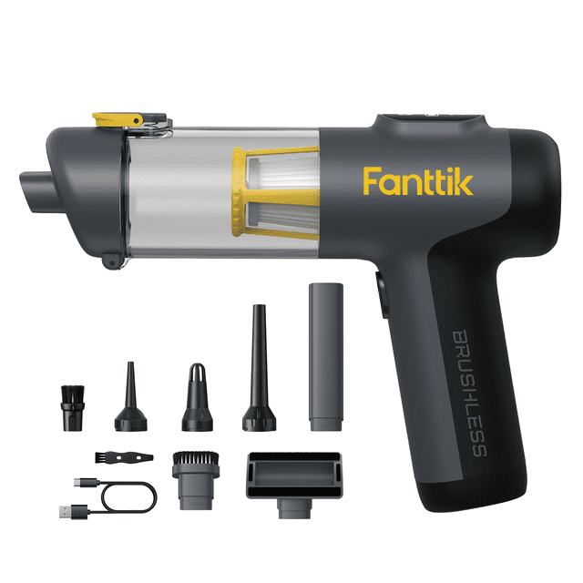 Fanttik V9 MIX Cordless Handheld Vacuum Cleaner - 4-in-1 Ergonomic Design with 7 Attachments