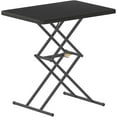 thumbnail image 1 of FanttikOutdoor Folding Table, One-Handed Height Adjustment, 3 Heights, Multi-Functional Small Folding Table 28 inch, TV Tray, Portable Dinner Table, No Assembly, 1 Pack, Black Zeta X1 Pro, 1 of 16