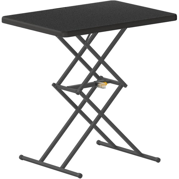 FanttikOutdoor Folding Table, One-Handed Height Adjustment, 3 Heights, Multi-Functional Small Folding Table 28 inch, TV Tray, Portable Dinner Table, No Assembly, 1 Pack, Black Zeta X1 Pro