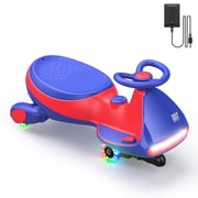 FanttikRide N7 Pro Electric Wiggle Car, Rechargeable Battery, 2-Speed, Anti-Rollover, Flashing Wheels, Bluetooth, Kids Car for Ages 3+, 150 lbs, Blue