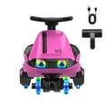 thumbnail image 1 of FanttikRide N10 Classic Electric Wiggle Car with Pedal, Type-C Rechargeable Battery, One-Click Detachable Mop, GlideWiz, Anti-Rollover, Flashing Wheels, Bluetooth, for Ages 3 and Up, 150 Lbs, Pink, 1 of 10