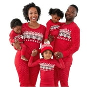 Fanvereka Christmas Pajamas for Family Long Sleeve Family Pajamas Two-piece Outfit Set