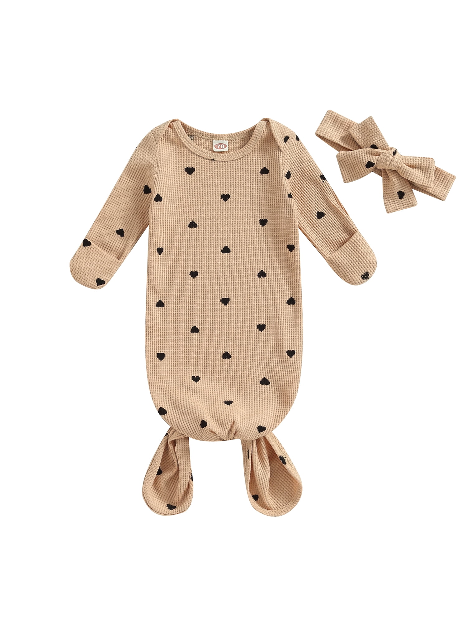 Fanvereka Newborn Boys Girls Sleeping Bags Heart Print Swaddle with