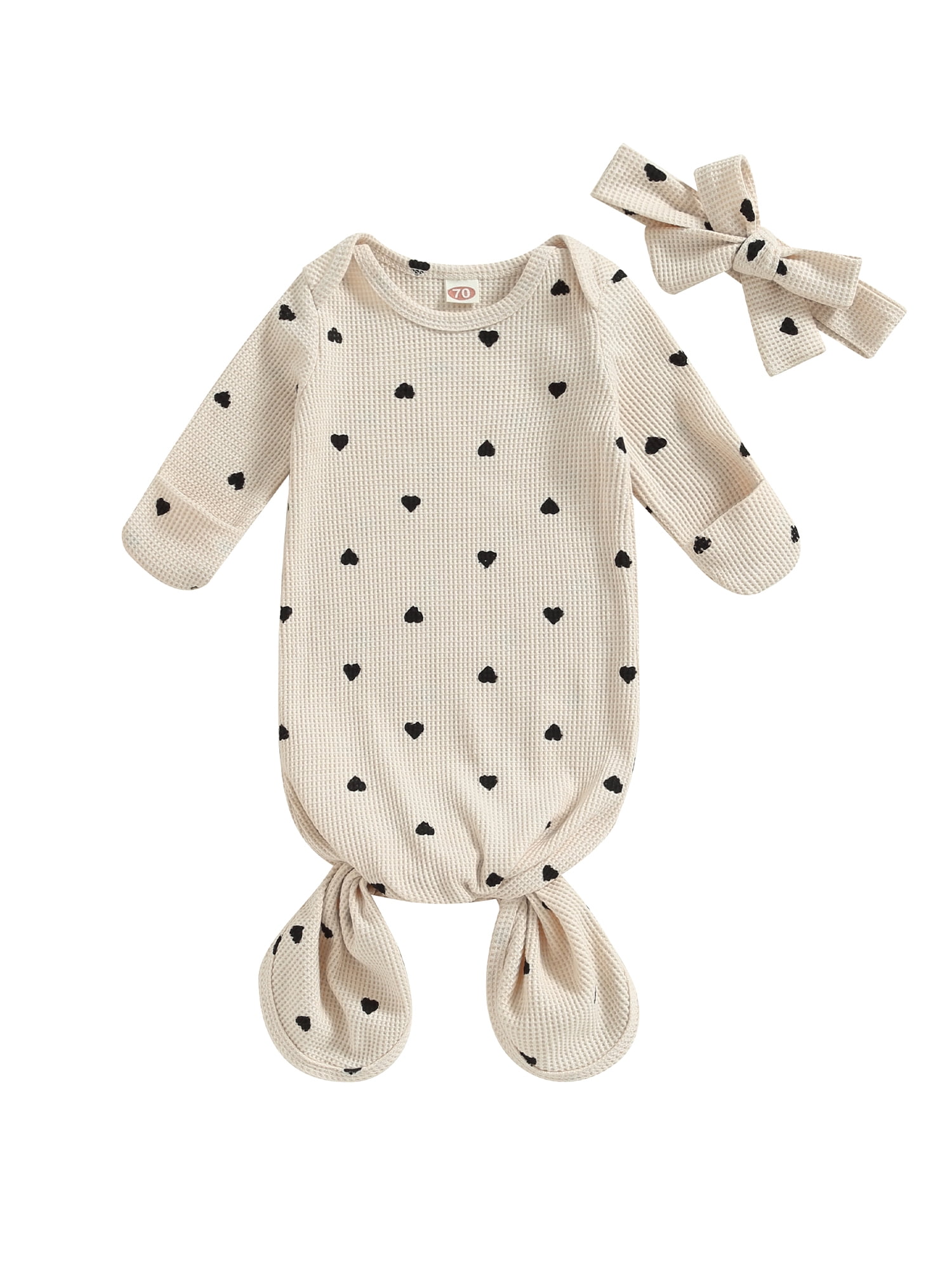 Fanvereka Newborn Boys Girls Sleeping Bags Heart Print Swaddle with