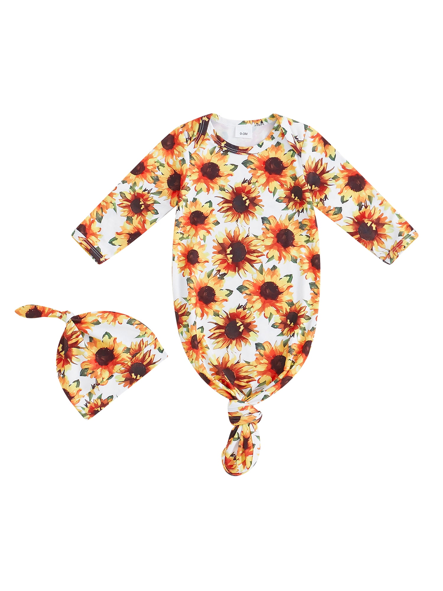 Fanvereka Newborn Sleeping Bags Long Sleeve Knotted Swaddle with