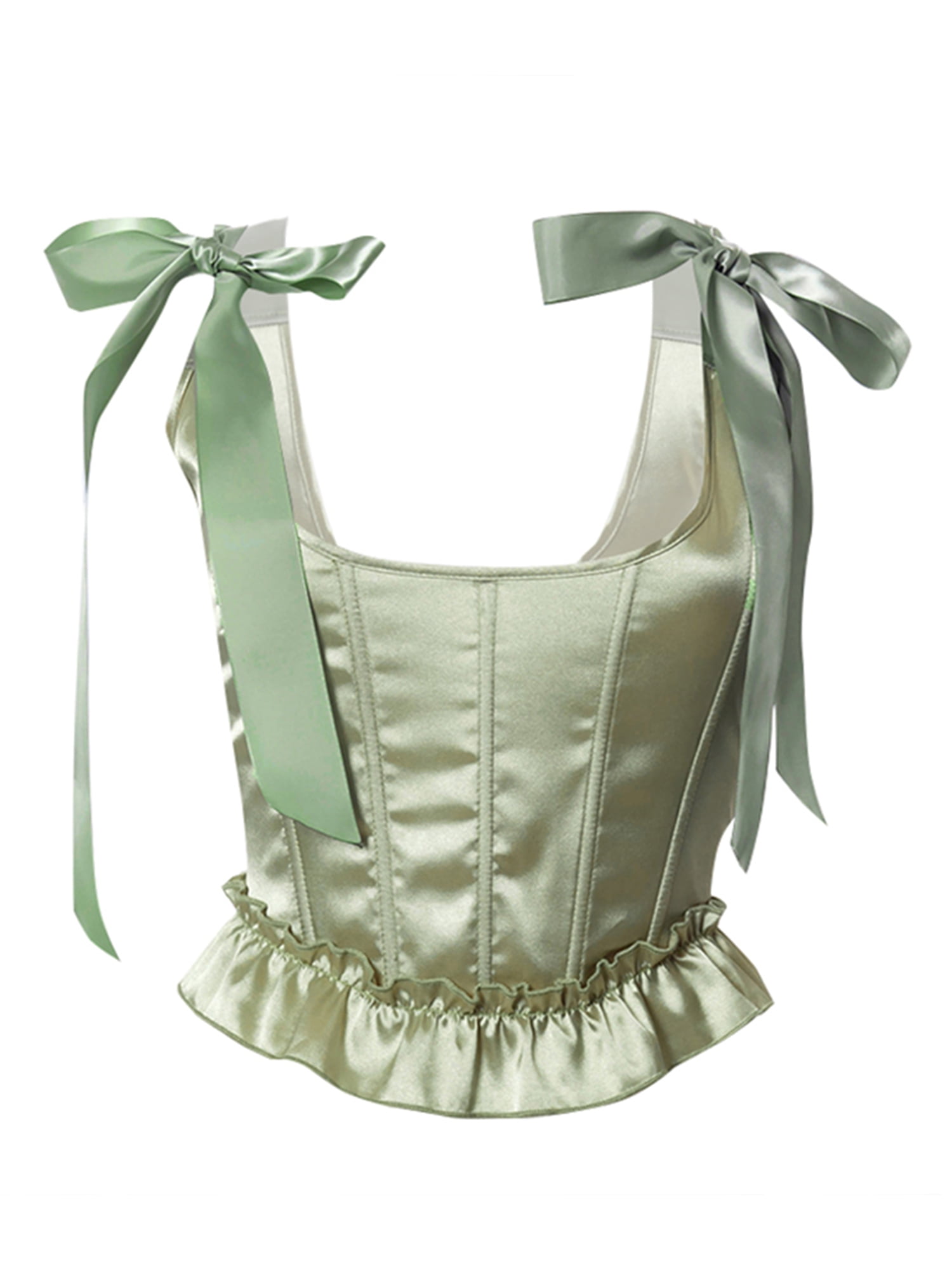 Fanvereka Sexy Crop Tank Tops Women's Cute Solid Color Bow Tie Strap  Sleeveless Criss Cross Lace-Up Corset Tops - Walmart.com