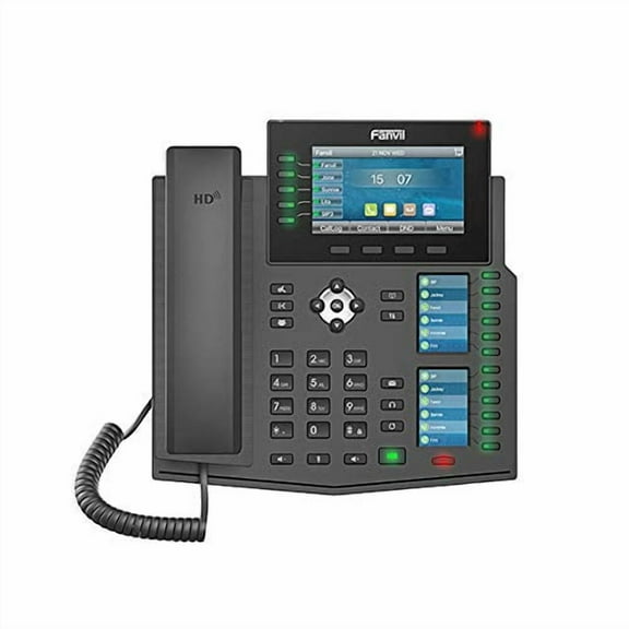 Fanvil X6U 6 line Ultra-Elegant Gigabit Triple Color Screen Phone,60 DSS