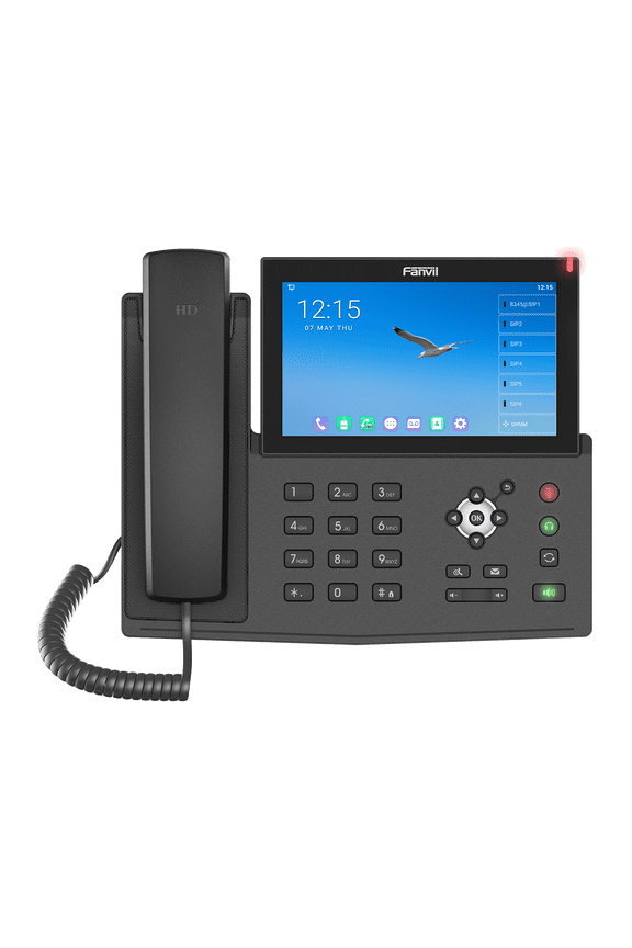 X7A Android VoIP Phone, 7-Inch Color Touch Screen, 20 SIP Lines, 802.11ac Wi-Fi, Dual-Port Gigabit Ethernet, Power Adapter Not Included