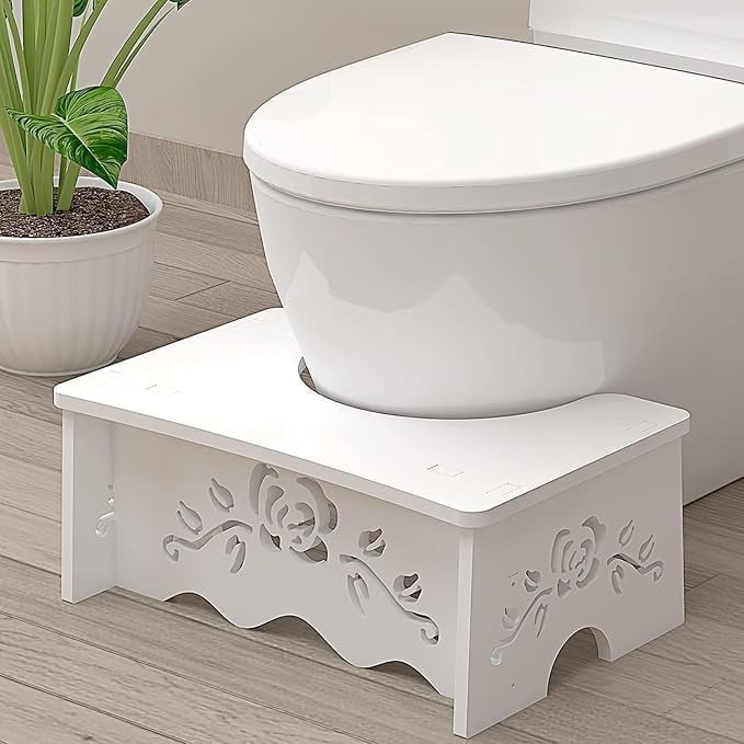 Fanwer Squatting Toilet Stool - Poop Stool for Bathroom, Toilet Potty Stool, Wood-Plastic Composite, 7 Inch, Bathroom Stool for Adults, Elderly - Walmart.com