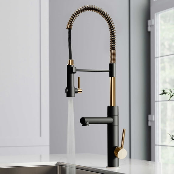 Fanwin Star Solid Brass Single Hole Kitchen Sink Faucet| Single Handle Lever Kitchen Water Faucet| Kitchen Faucet with Pull Down Sprayer| WF-FA003