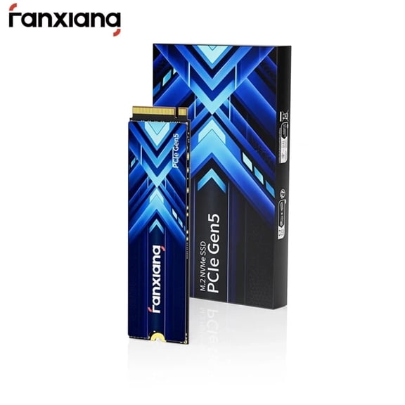 Fanxiang 1TB PCIe 5.0 x4 NVme M.2 SSD, up to 14000MB/s DRAM Cache SLC NAND High Performance Solid State Drive for Gaming AI PC Laptop