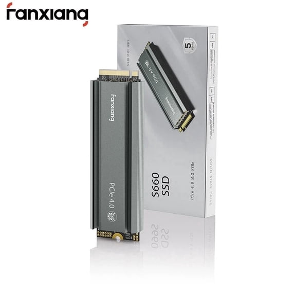 Fanxiang S660 500GB PCIe Gen4 NVMe M.2 Internal Gaming SSD with Heatsink, Up to 5000MB/s Speed, SLC Cache Design Compatible with PS5
