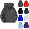 thumbnail image 1 of Fanxing 1/4 Zip Hoodies for Women Y2K Casual Loose V Neck Long Sleeve Solid Color Hooded Pullover Sweatshirts Blue L, 1 of 4