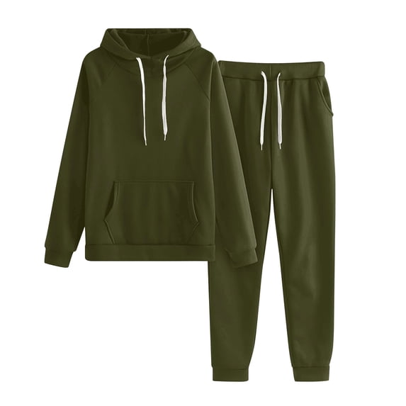 Fanxing Teen Girls Casual Hoodie Sweatsuit Tracksuit Set Jogger Clothes Outfits for Women Workout Track Suits 2Pcs Sets Loungewear S,M,L,XL,XXL