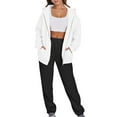 thumbnail image 1 of Fanxing 2025 Clearance Teen Girls Casual Zip Up Hoodie Sweatsuit Y2K Sweatshirts 2pcs Tracksuit Set Jogger Clothes Outfits for Women Workout Loungewear S-3XL, 1 of 7