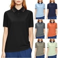 thumbnail image 1 of Fanxing 4XL Collared Short Sleeve Athletic Workout Tops Summer Blouses, 1 of 8