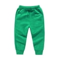 thumbnail image 1 of Fanxing Baby Boy Girls Sweatpants Drawstring Jogger Pants, Baby Sweatpants Infant Bottoms Solid Baby Sweatpants Green 6-7 Years, 1 of 4