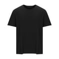 thumbnail image 1 of Fanxing Big And Tall Mens Shirts Mens Muscle Slim T Shirt Crew Neck Shirt Gym Workout Athletic Tee Shirts Black,XXL, 1 of 5
