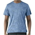 thumbnail image 1 of Fanxing Big And Tall Shirts Big and Tall T-Shirt Mens Workout Shirts Summer Crewneck Tops Short Sleeve Solid Color Tee Shirt Blue,XXL, 1 of 8