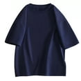 thumbnail image 1 of Fanxing Big And Tall T-Shirts 4x Men Muscle Workout T Shirt Gym Bodybuilding Active Short Sleeve Tee Top Dark Blue,XXXXL, 1 of 8