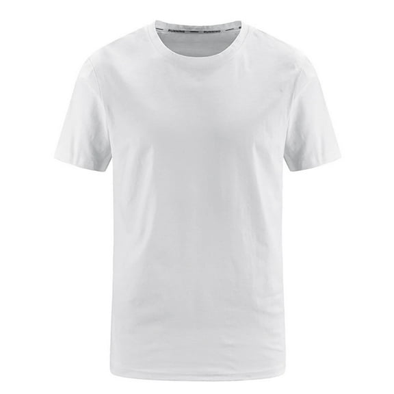 Fanxing Big And Tall T-Shirts Fashion Mens T Shirt Muscle Gym Workout Athletic Shirt Cotton Tee Shirt Top White,M