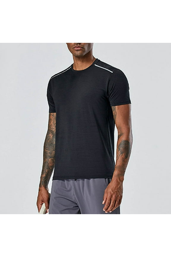 Big And Tall Tee Shirts 4xl Black Athletic Gym Shirts Workout Short Sleeve Tees Shirts 4XL