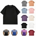 thumbnail image 1 of Fanxing Big & Tall Mens Shirts Big and Tall T-Shirts Men's T Shirts Short Sleeve Soft Crew Neck Tee Shirts Casual Summer Basic Tops Purple,XXXXXL, 1 of 6