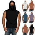 thumbnail image 1 of Fanxing Big and Tall Sun Shirt with Mask Fishing Shirts for Men Sleeveless UPF 50 Rash Guards Cooling Hoodies Hiking Shirts White,M, 1 of 9
