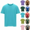 thumbnail image 1 of Fanxing Black Tees for Men Big And Tall Mens Gym Workout Tees Big and Tall T-Shirt Slim Fit Short Sleeve Cotton Performance Athletic Shirts Running Fitness Tee Blue,L, 1 of 6